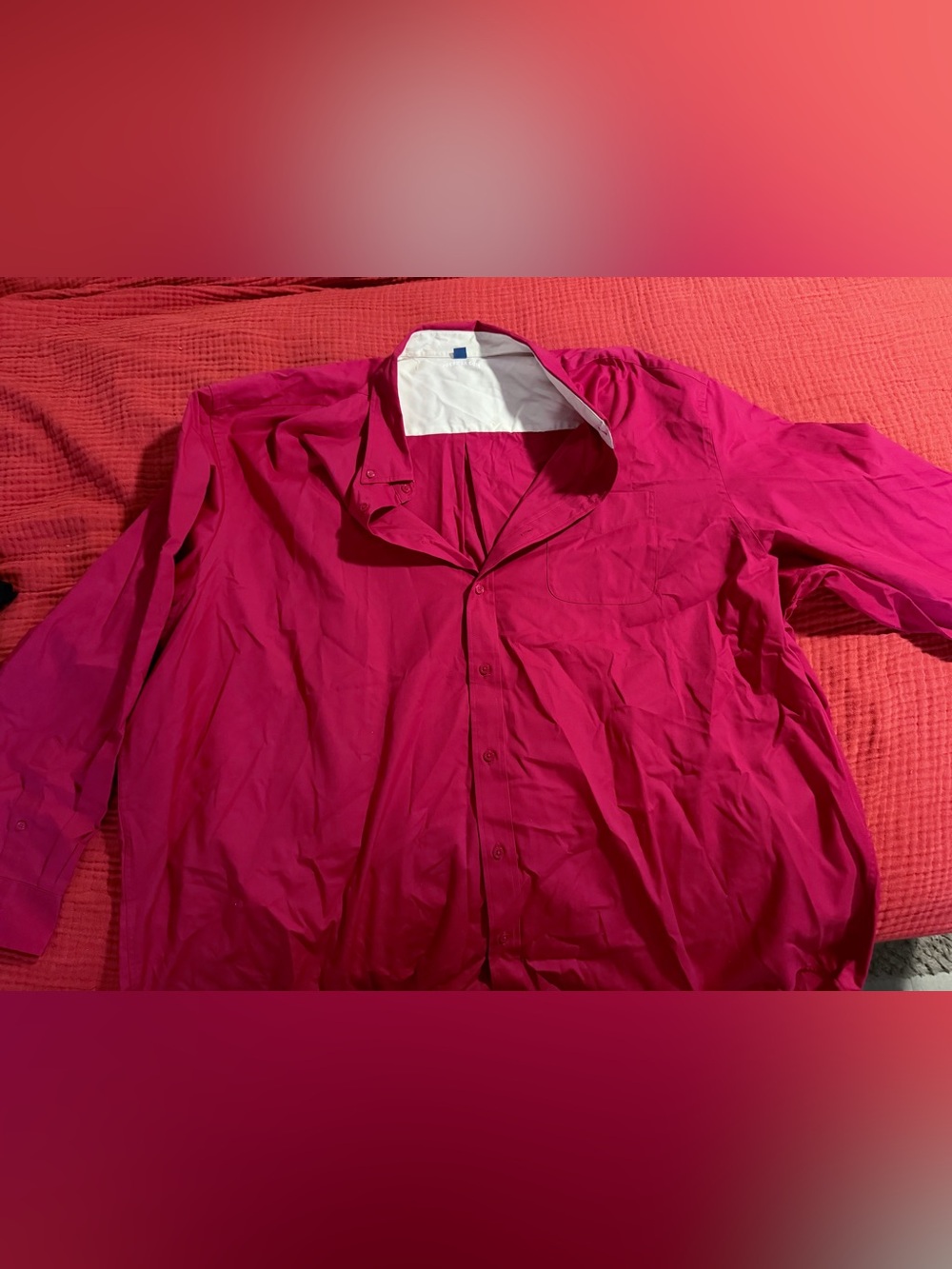 Men's red Button-Up Shirt - Classic Collar